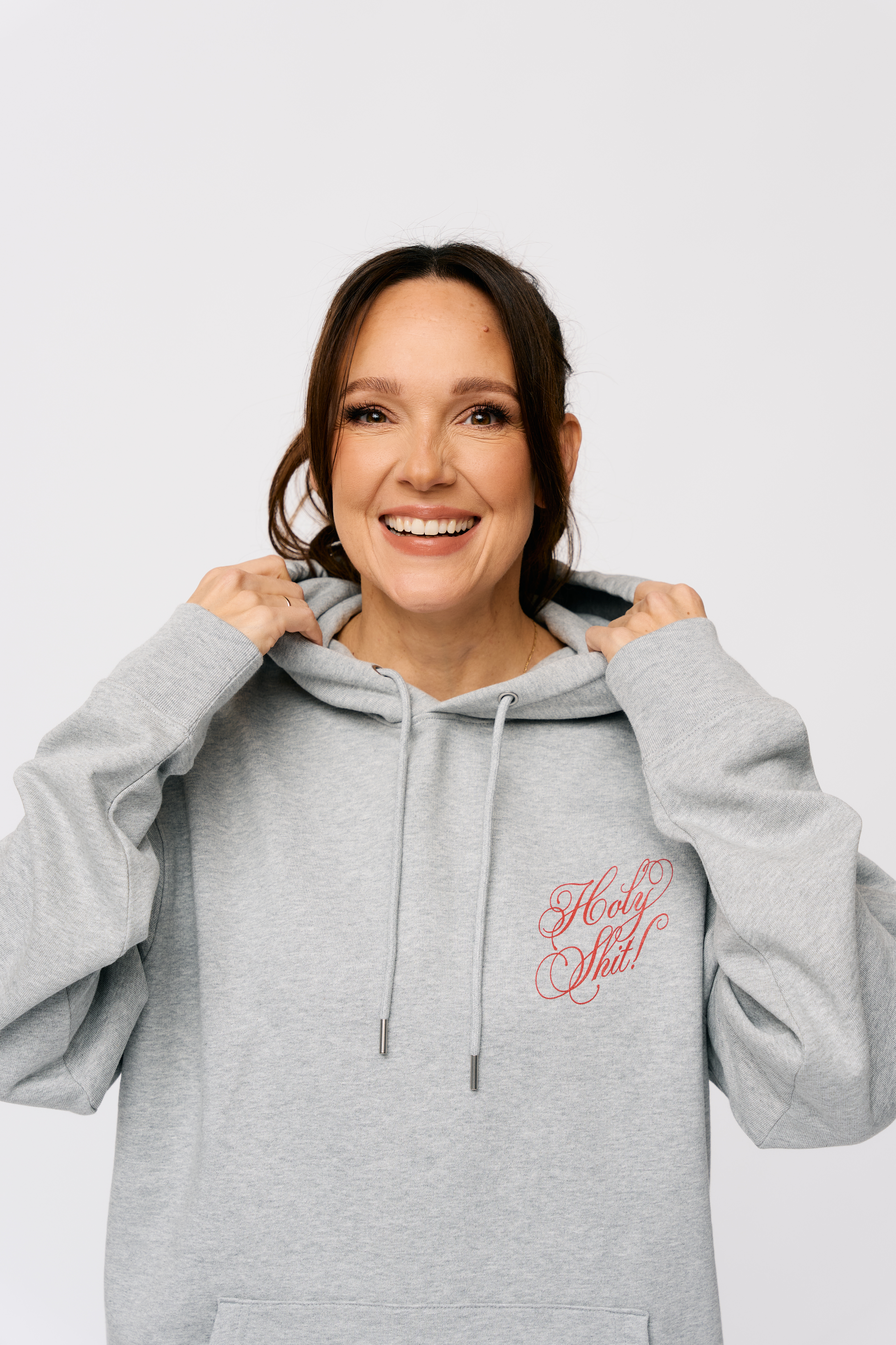 Produktbild für Hoodie "Holy Shit" heather grey